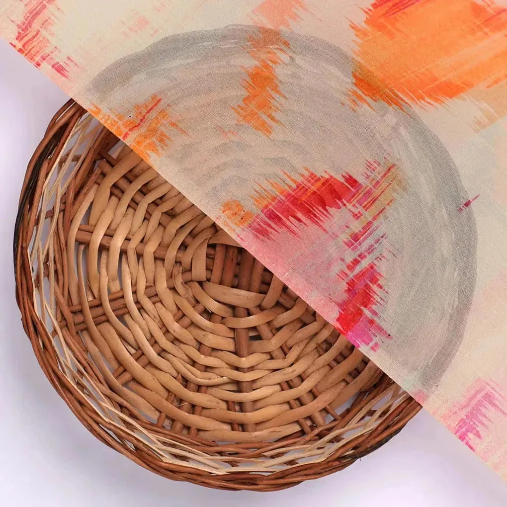 Beautiful Multi-Color Leheriya Digital Printed Fabric - Image 2