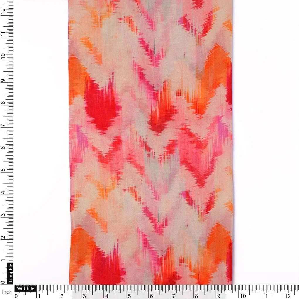 Beautiful Multi-Color Leheriya Digital Printed Fabric - Image 4