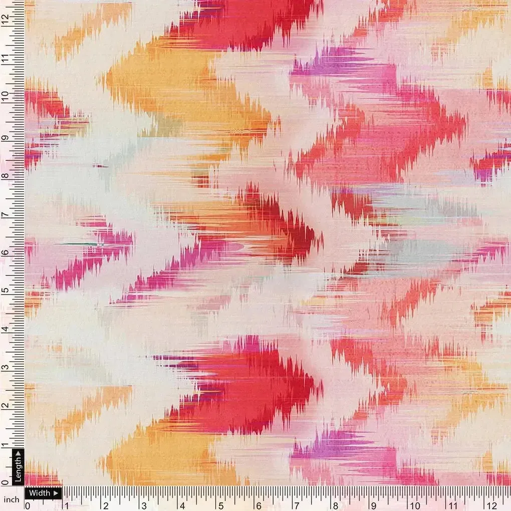 Beautiful Multi-Color Leheriya Digital Printed Fabric - Image 4