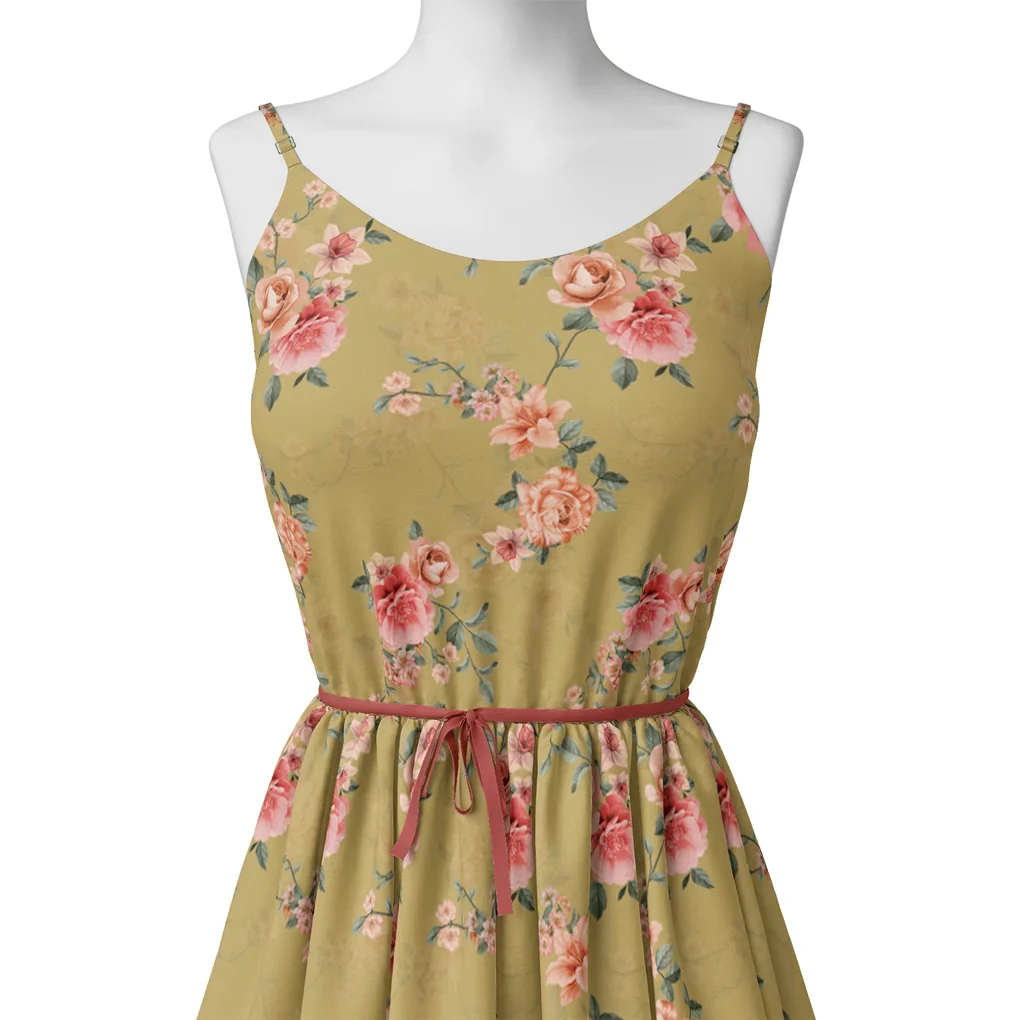 Beautiful Multicolour Roses With  Digital Printed Fabric - Image 2
