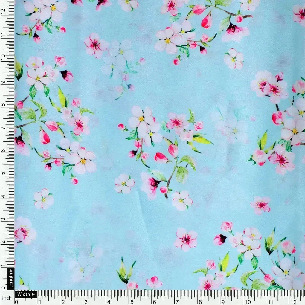 Beautiful Rama Floral Vine Digital Printed Fabric - Image 4