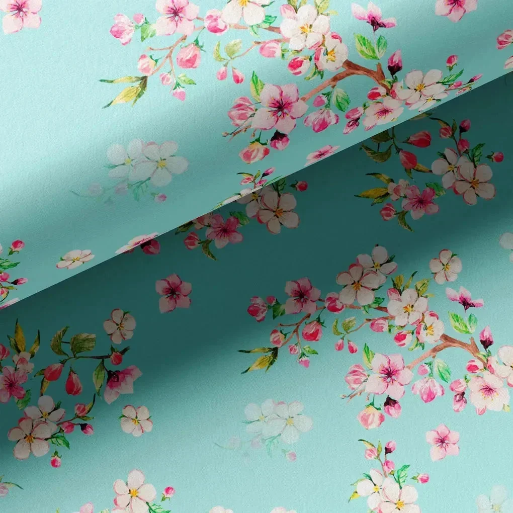 Beautiful Rama Floral Vine Digital Printed Fabric - Image 3