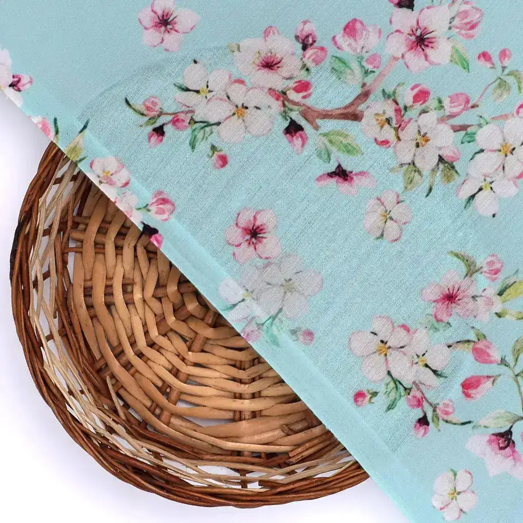 Beautiful Rama Floral Vine Digital Printed Fabric - Image 3