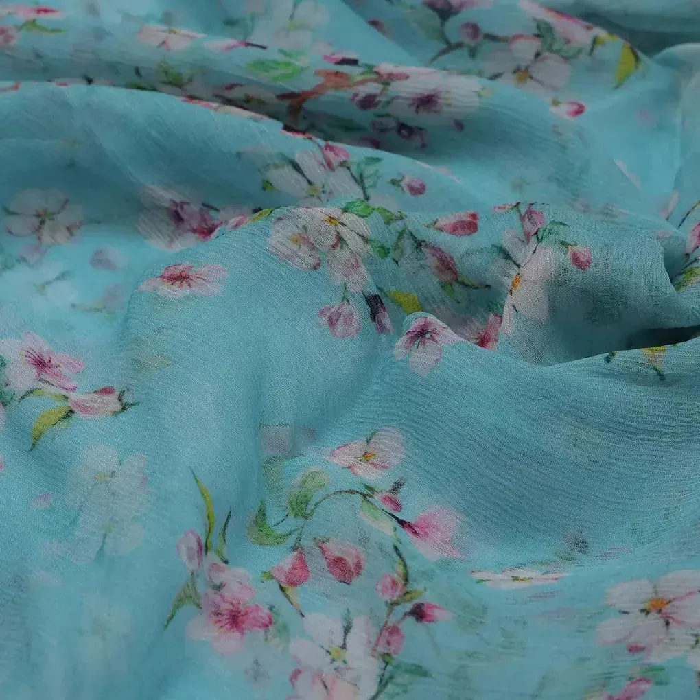 Beautiful Rama Floral Vine Digital Printed Fabric - Image 3
