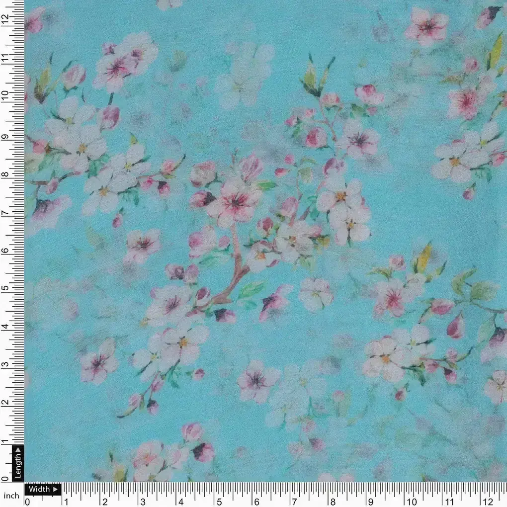 Beautiful Rama Floral Vine Digital Printed Fabric - Image 4