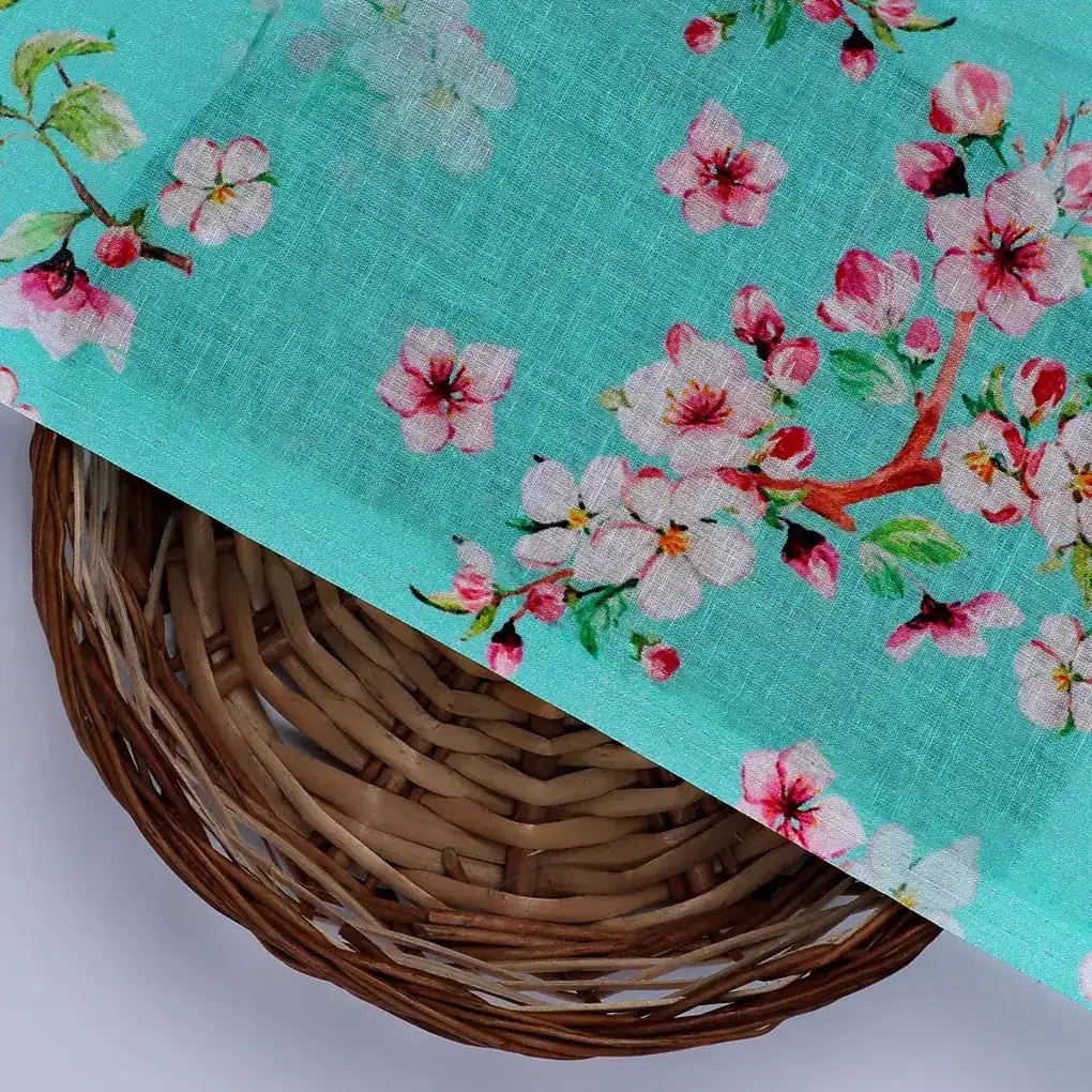 Beautiful Rama Floral Vine Digital Printed Fabric - Image 3