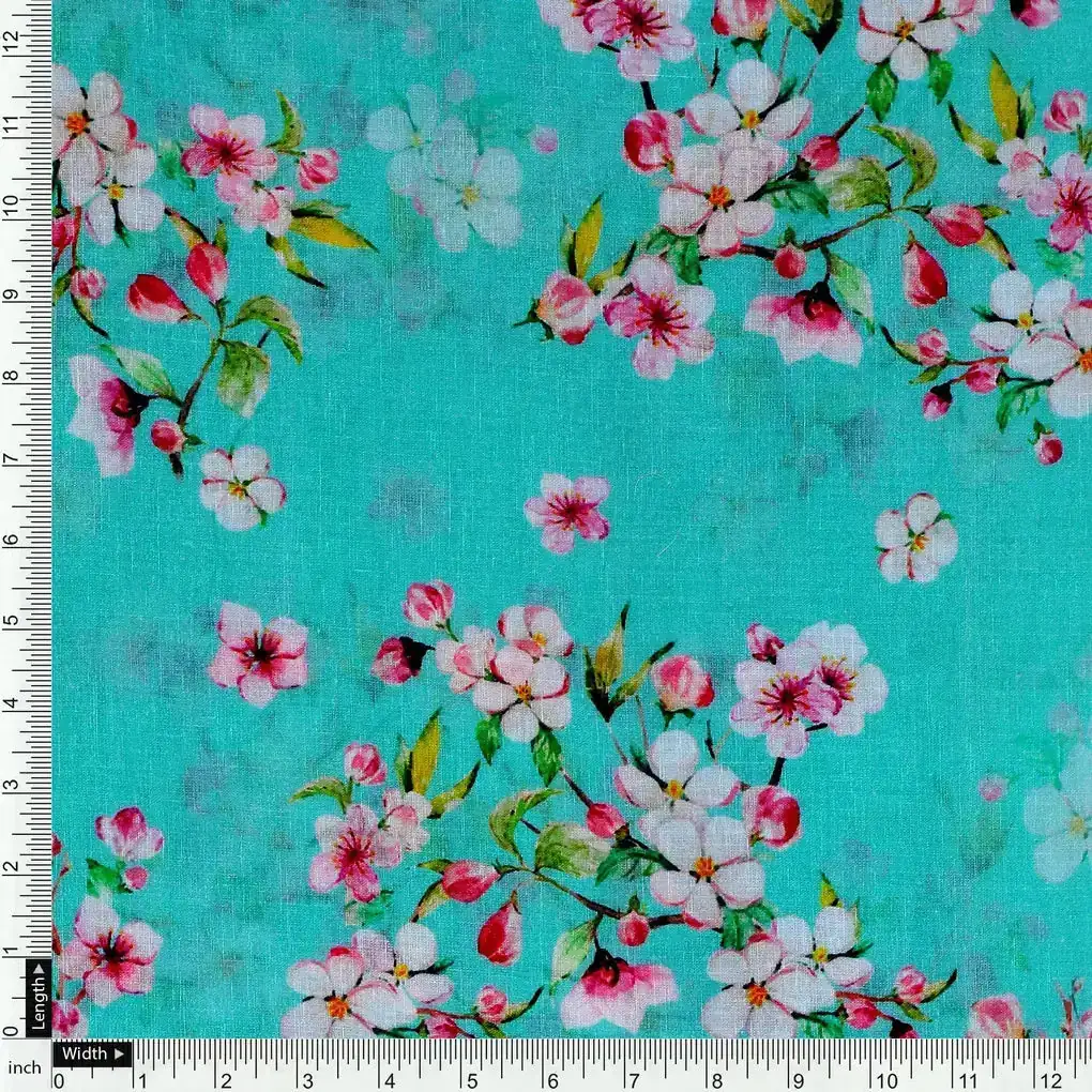 Beautiful Rama Floral Vine Digital Printed Fabric - Image 4