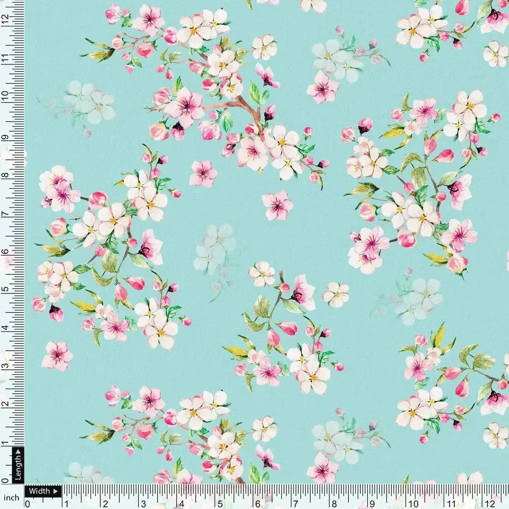 Beautiful Rama Floral Vine Digital Printed Fabric - Image 4