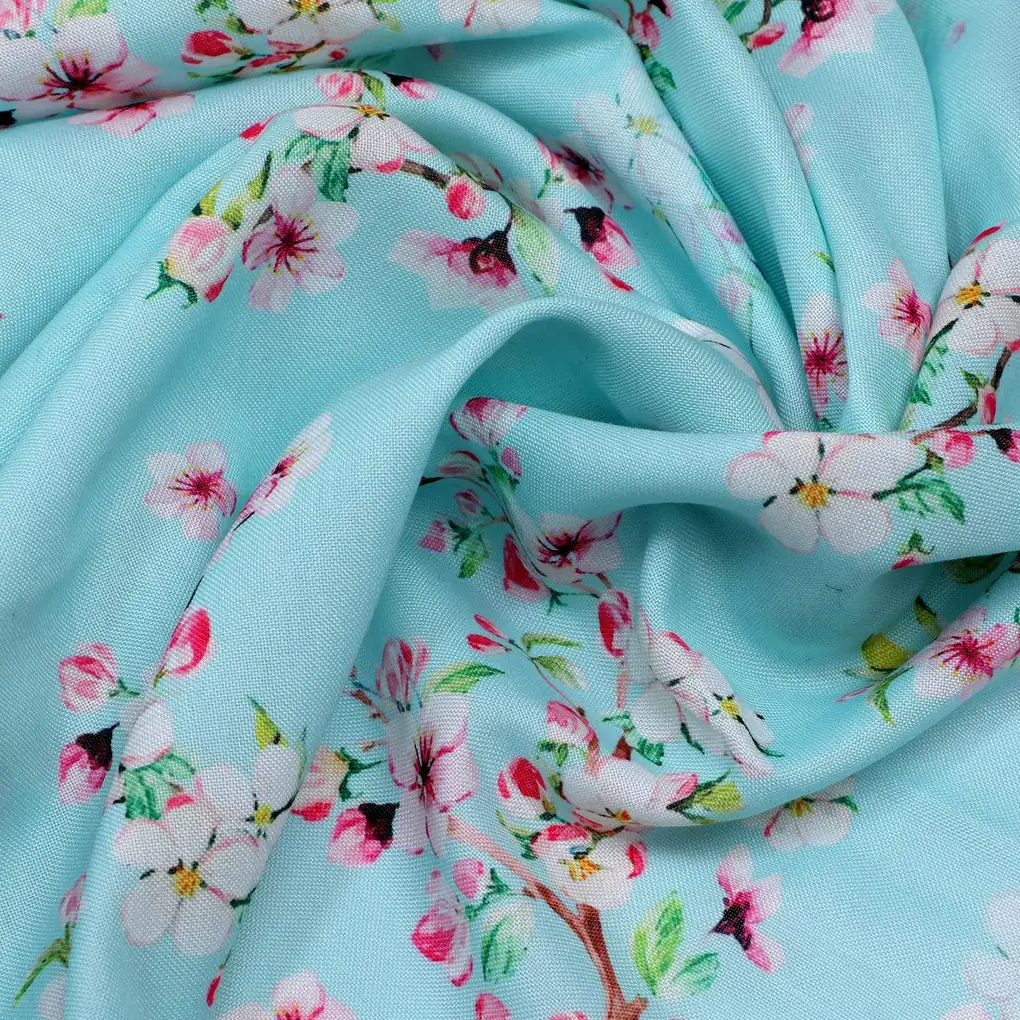 Beautiful Rama Floral Vine Digital Printed Fabric - Image 3