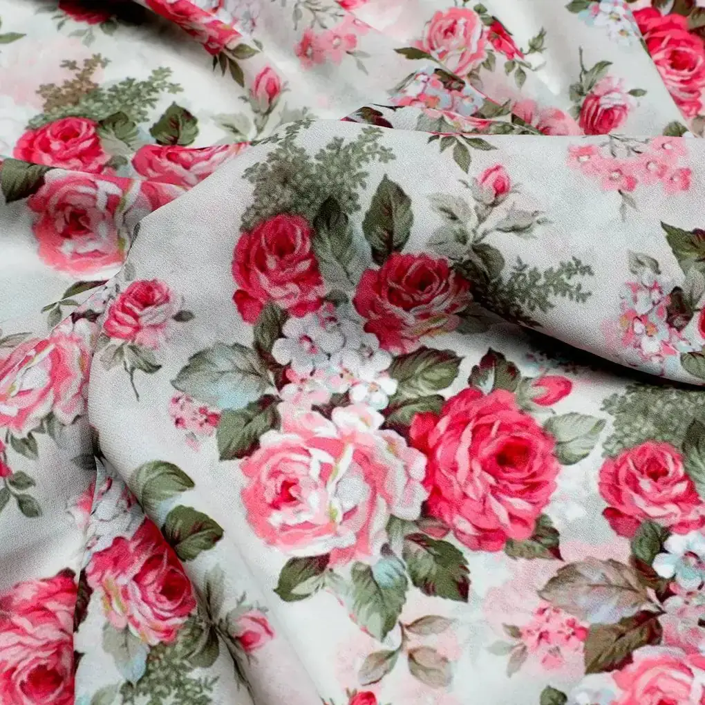 Beautiful Bunch of Roses Digital Printed Fabric - Image 3