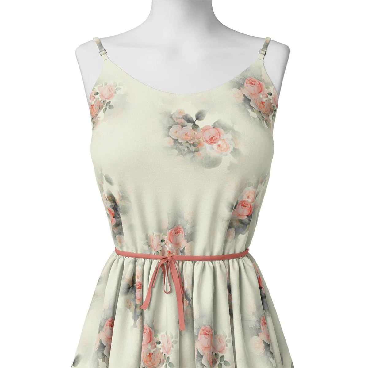 Beautiful Summer Peony Bunch Digital Printed Fabric - Image 2