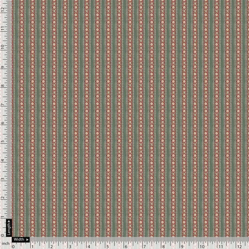 Beautiful Tiny Circle Strips Digital Printed Fabric - Image 5