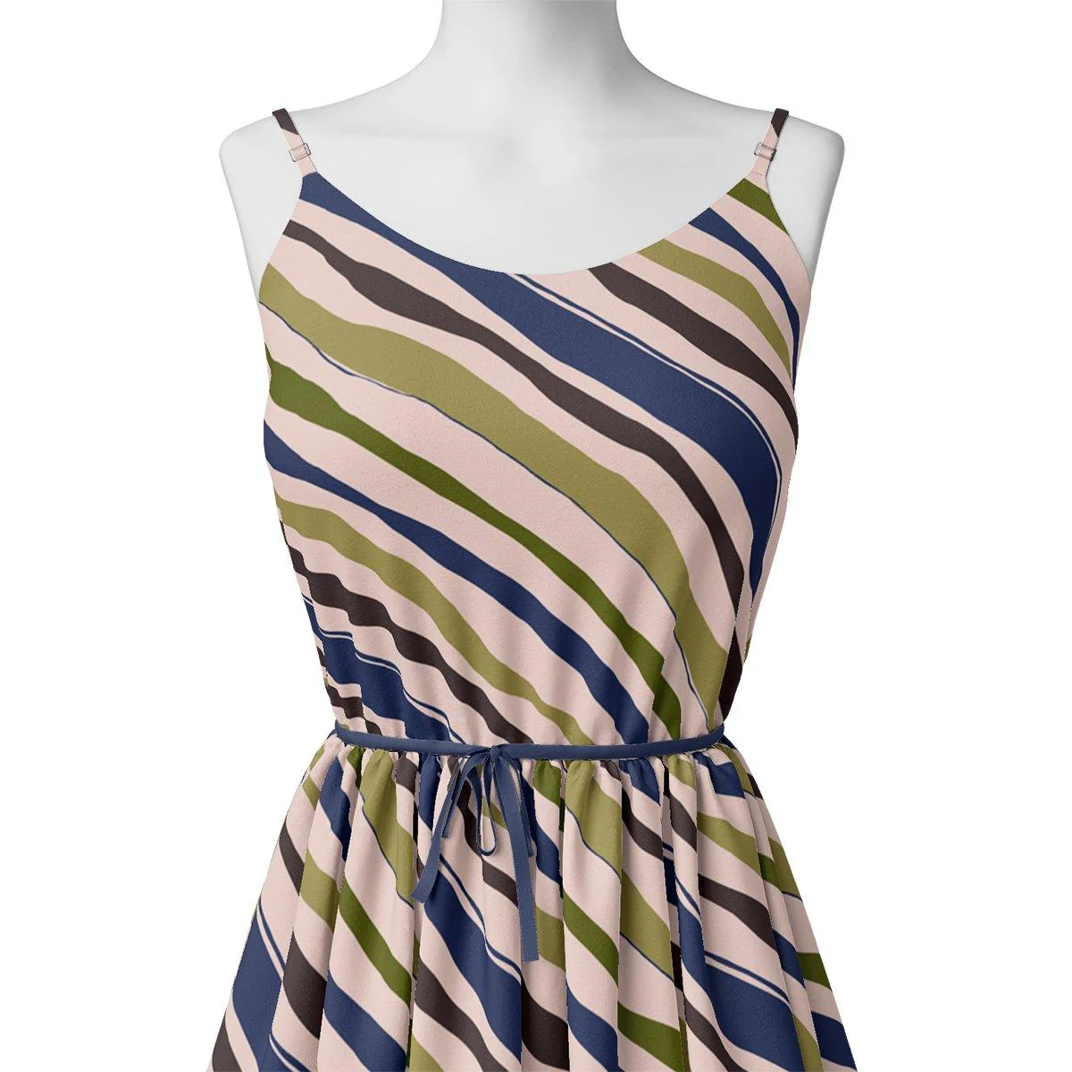 Beautiful Waving Colourful Digital Printed Fabric - Image 2