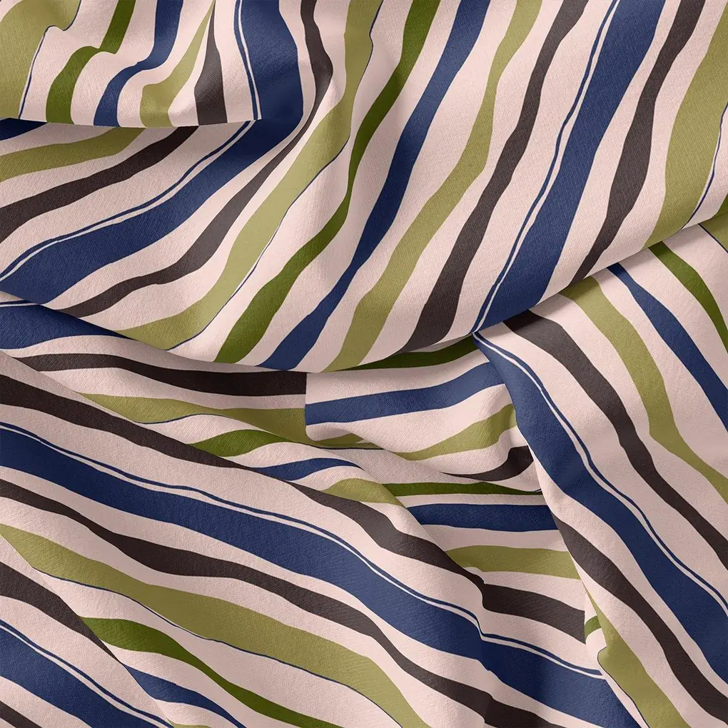 Beautiful Waving Colourful Digital Printed Fabric - Image 3