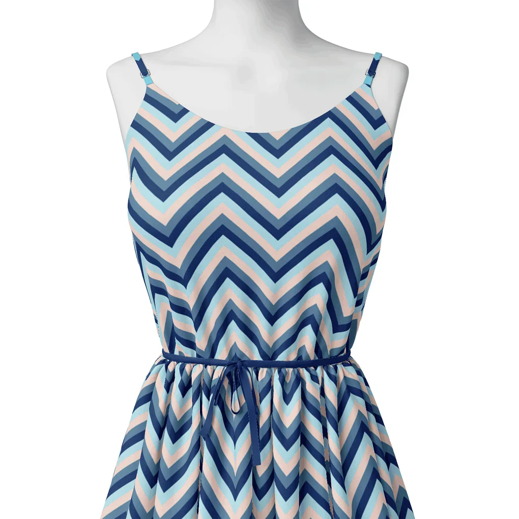 Beautiful Zigzag Strips Digital Printed Fabric - Image 2