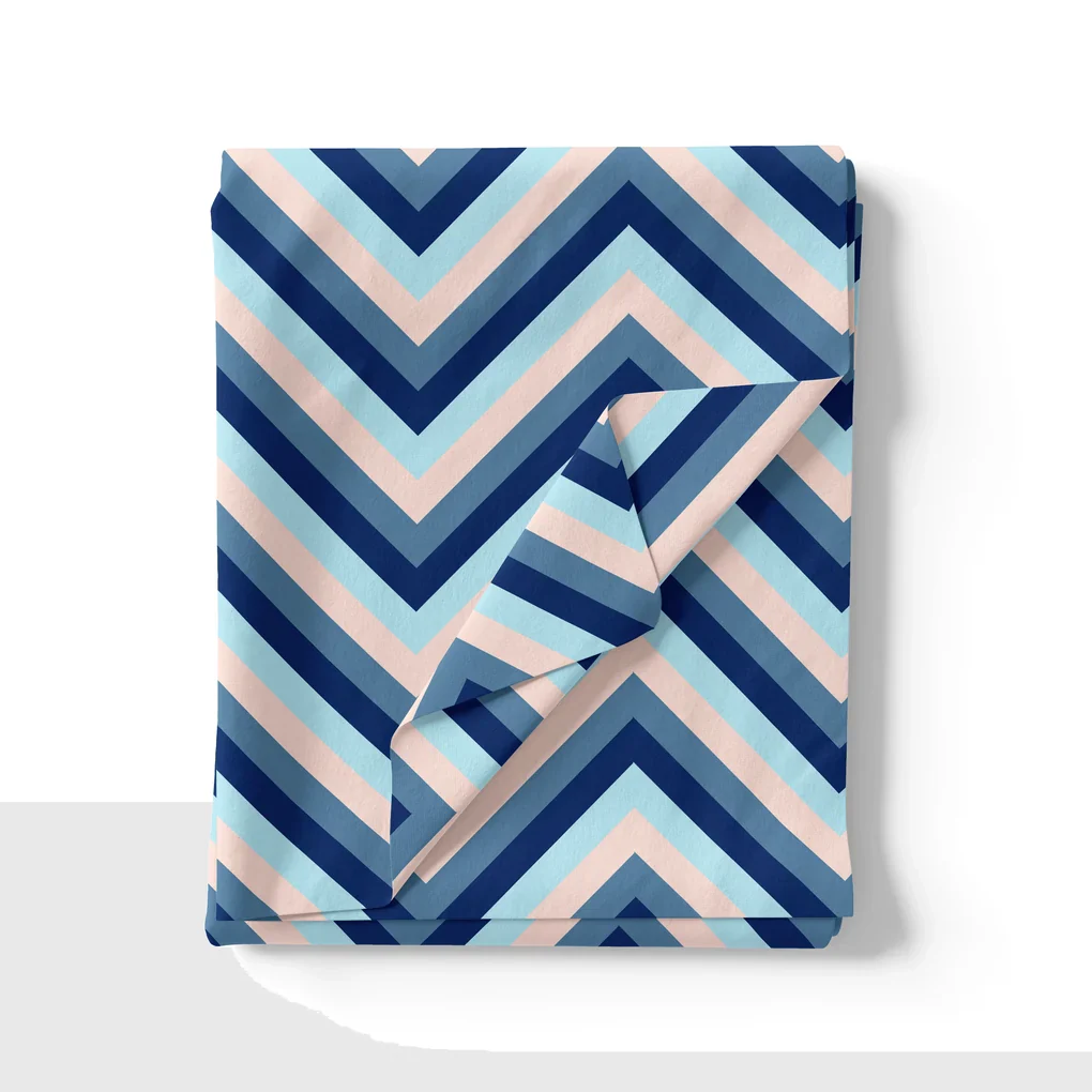 Beautiful Zigzag Strips Digital Printed Fabric - Image 3
