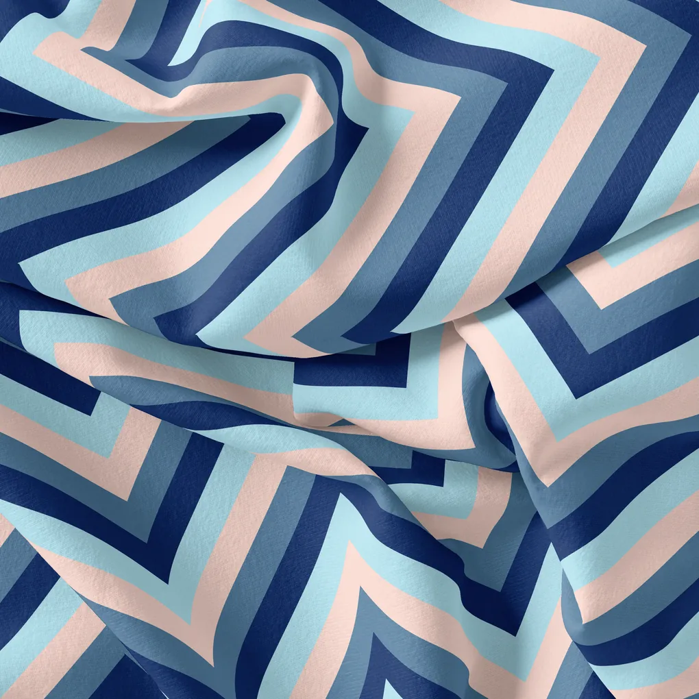 Beautiful Zigzag Strips Digital Printed Fabric - Image 4