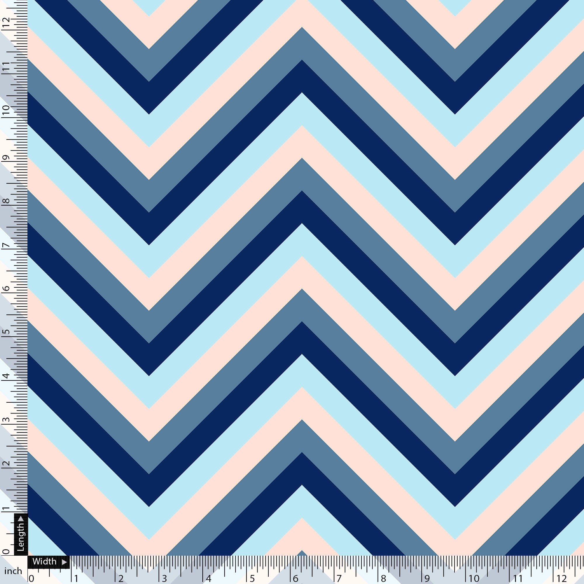 Beautiful Zigzag Strips Digital Printed Fabric - Image 5
