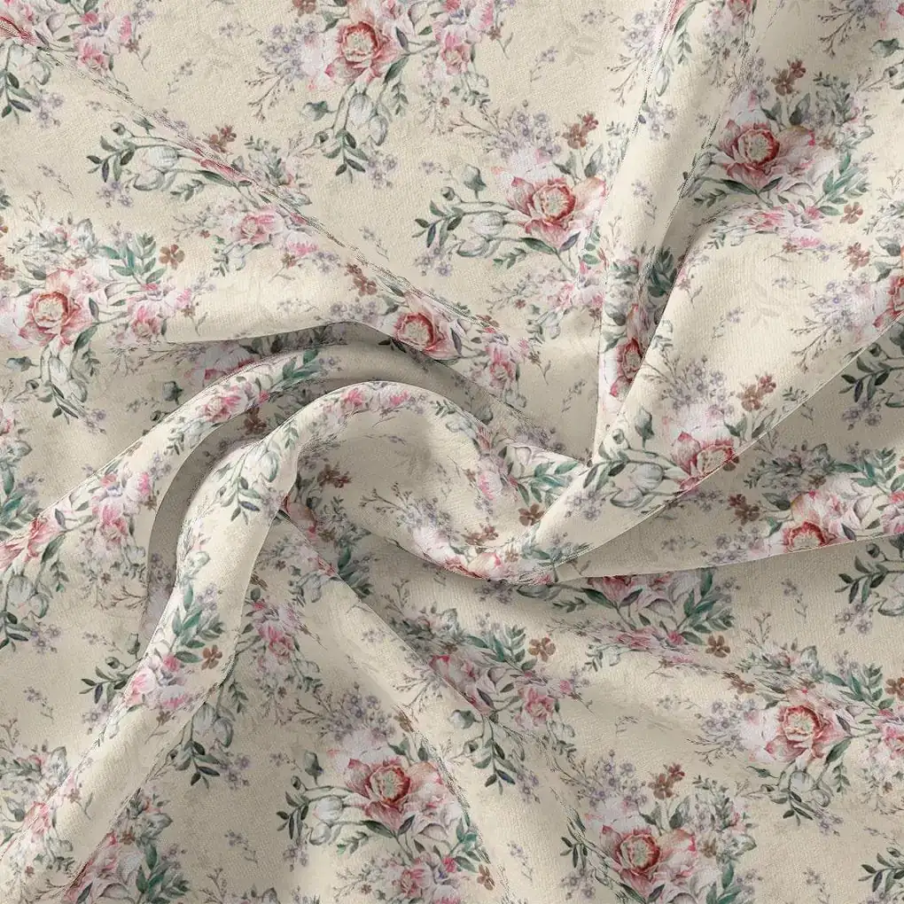 Big Floral Chintz Allover Digital Printed Fabric - Image 4