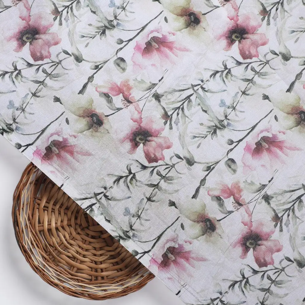 Big Flower Purple Orchid Digital Printed Fabric - Cotton - Image 2