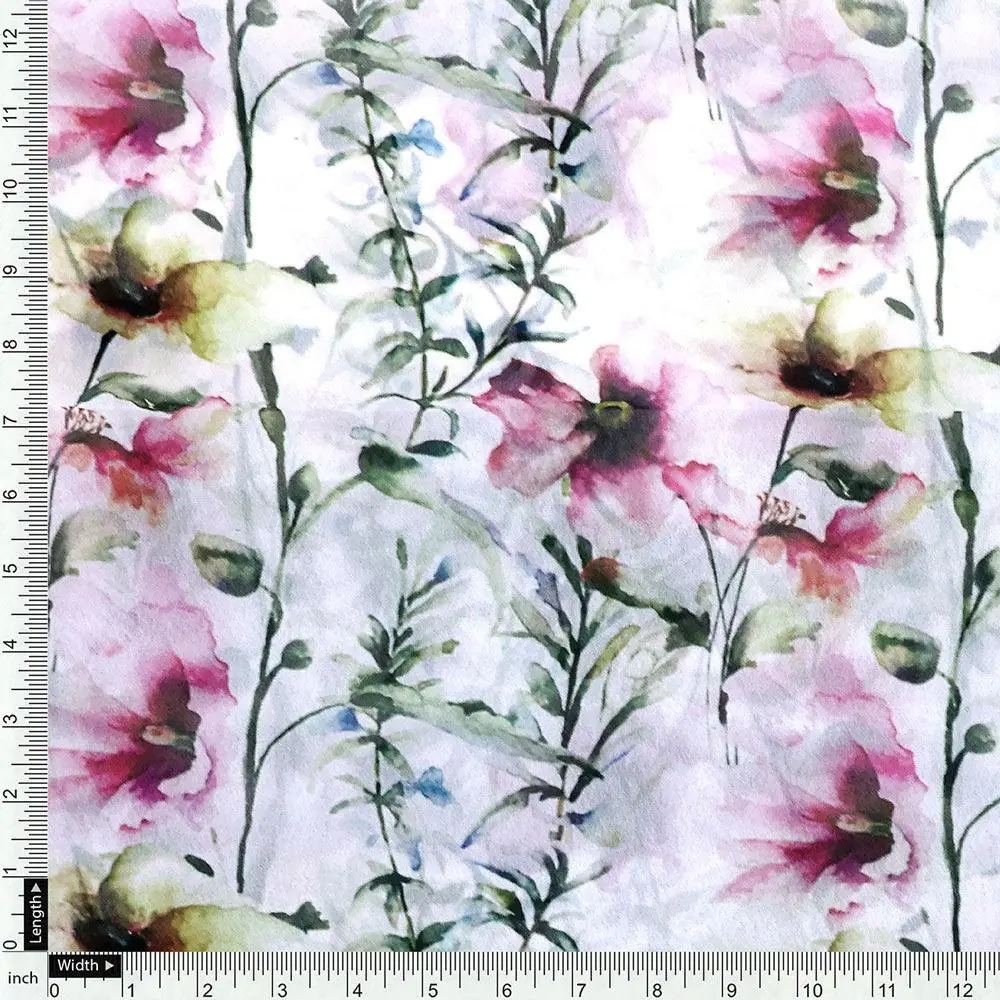 Big Flower Purple Orchid Digital Printed Fabric - Weightless - Image 4