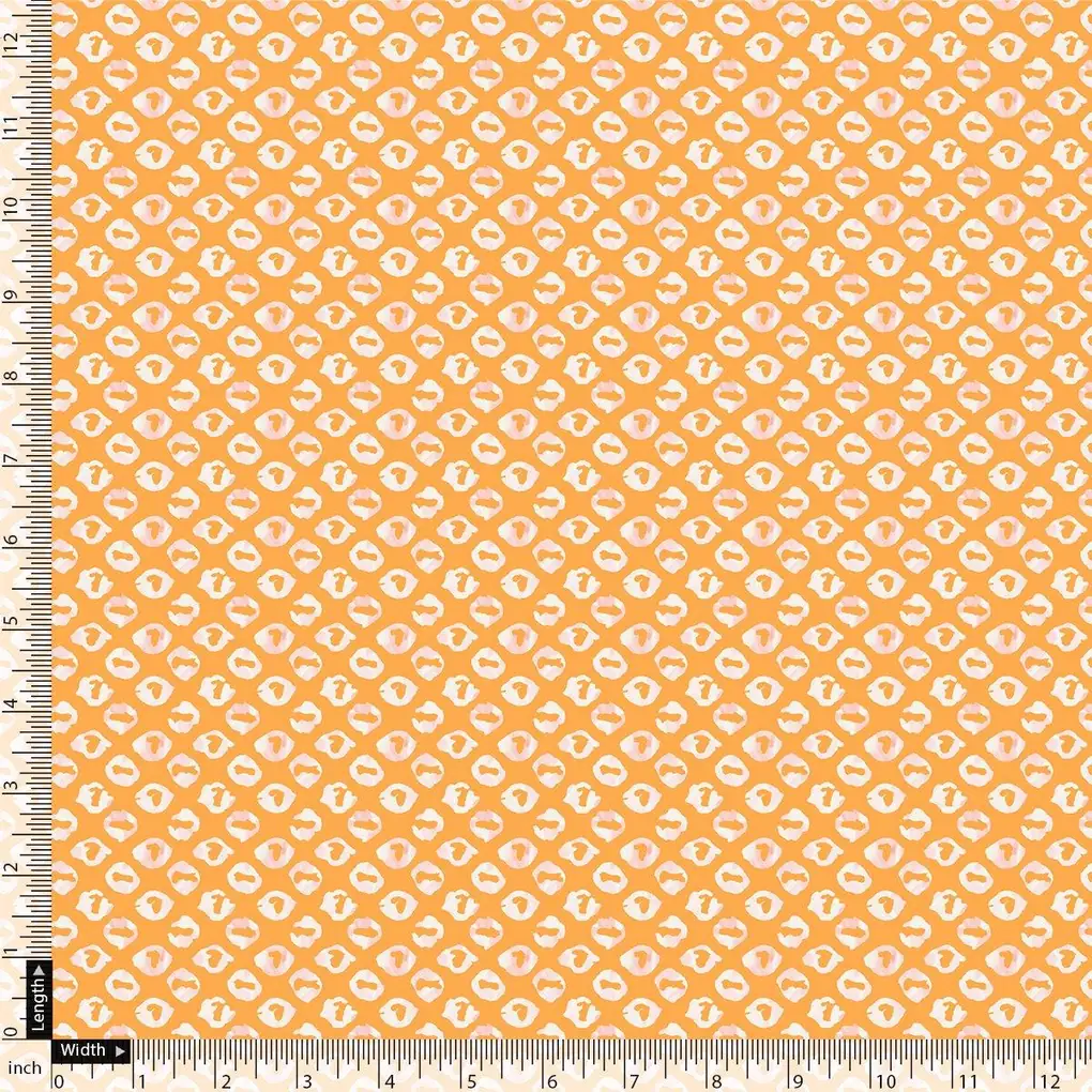Bird's Eye Seamless Pattern Digital Printed Fabric - Pure Georgette - Image 4