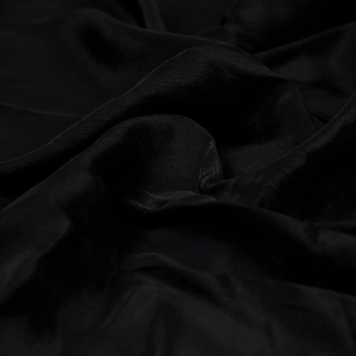 Black Colour Pure Crepe Plain Dyed Fabric - Image 3