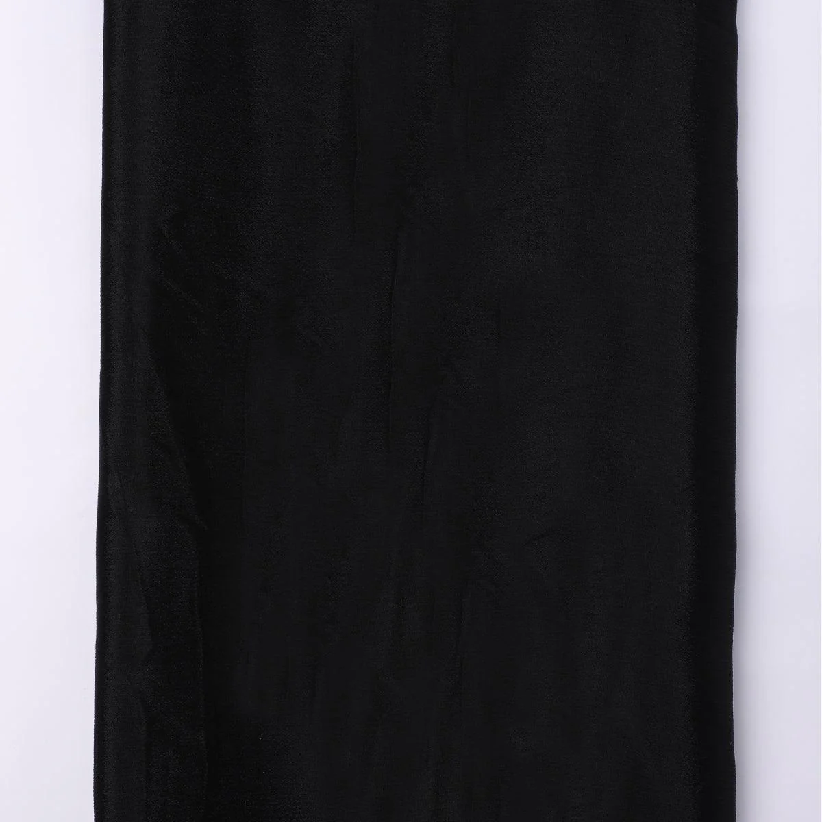 Black Colour Pure Chinon Plain Dyed Fabric - Image 4
