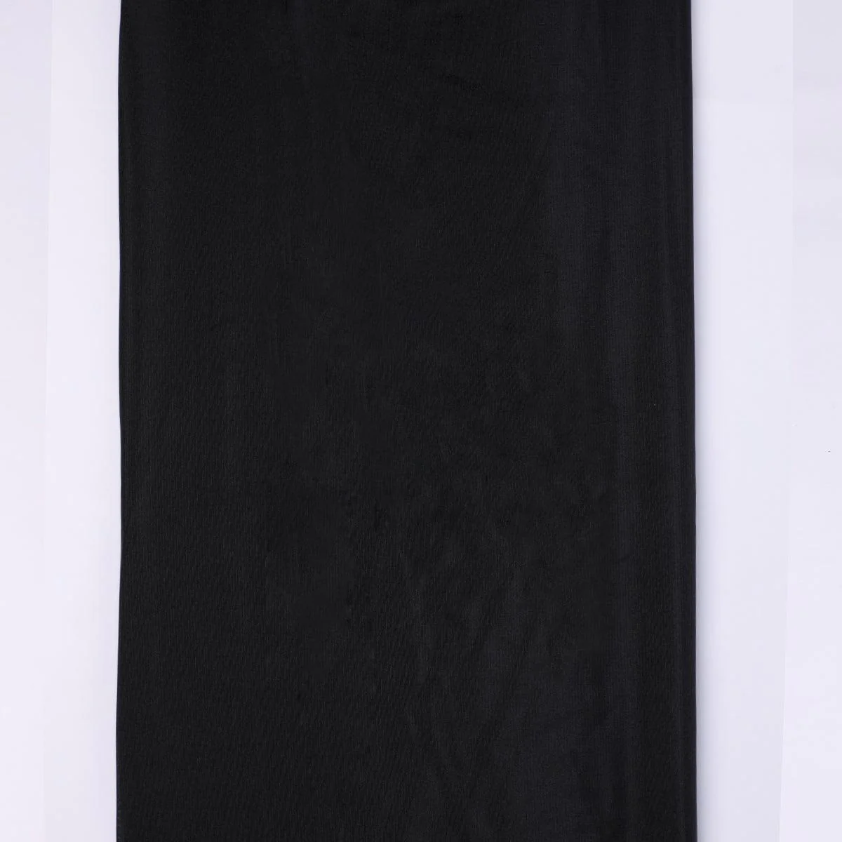 Black Colour Upada Silk Plain Dyed Fabric - Image 4