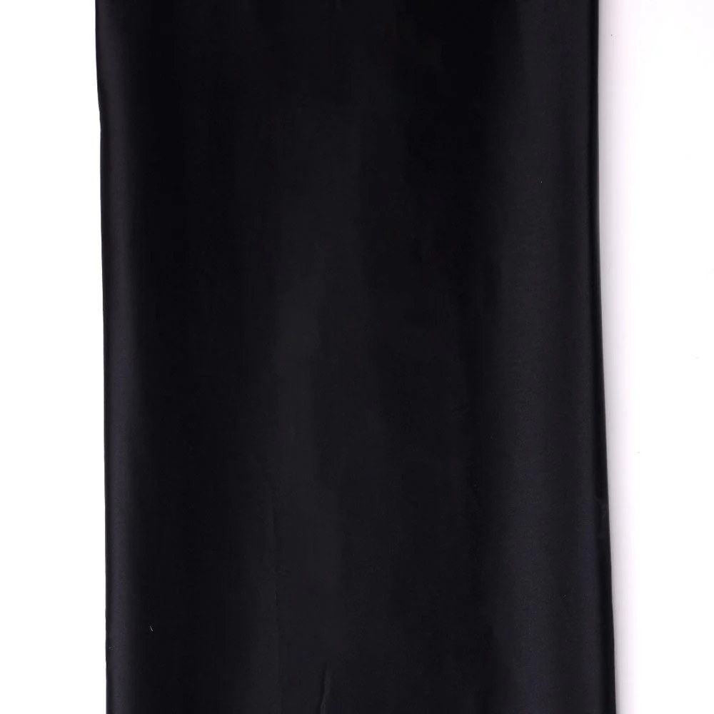 Black Plain Japan Satin Solid Fabric - Image 4