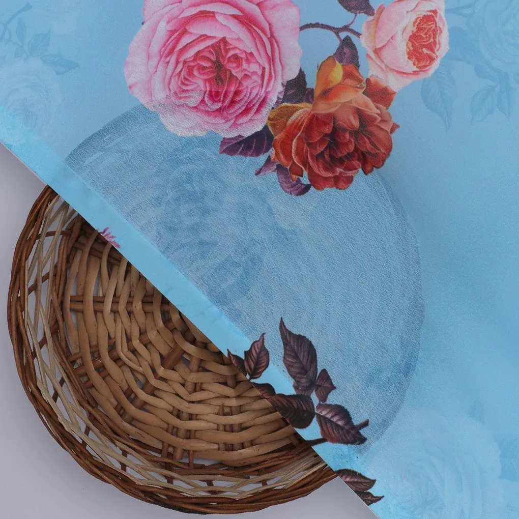 Blissful Pink Roses Digital Printed Fabric - Weightless - Image 2