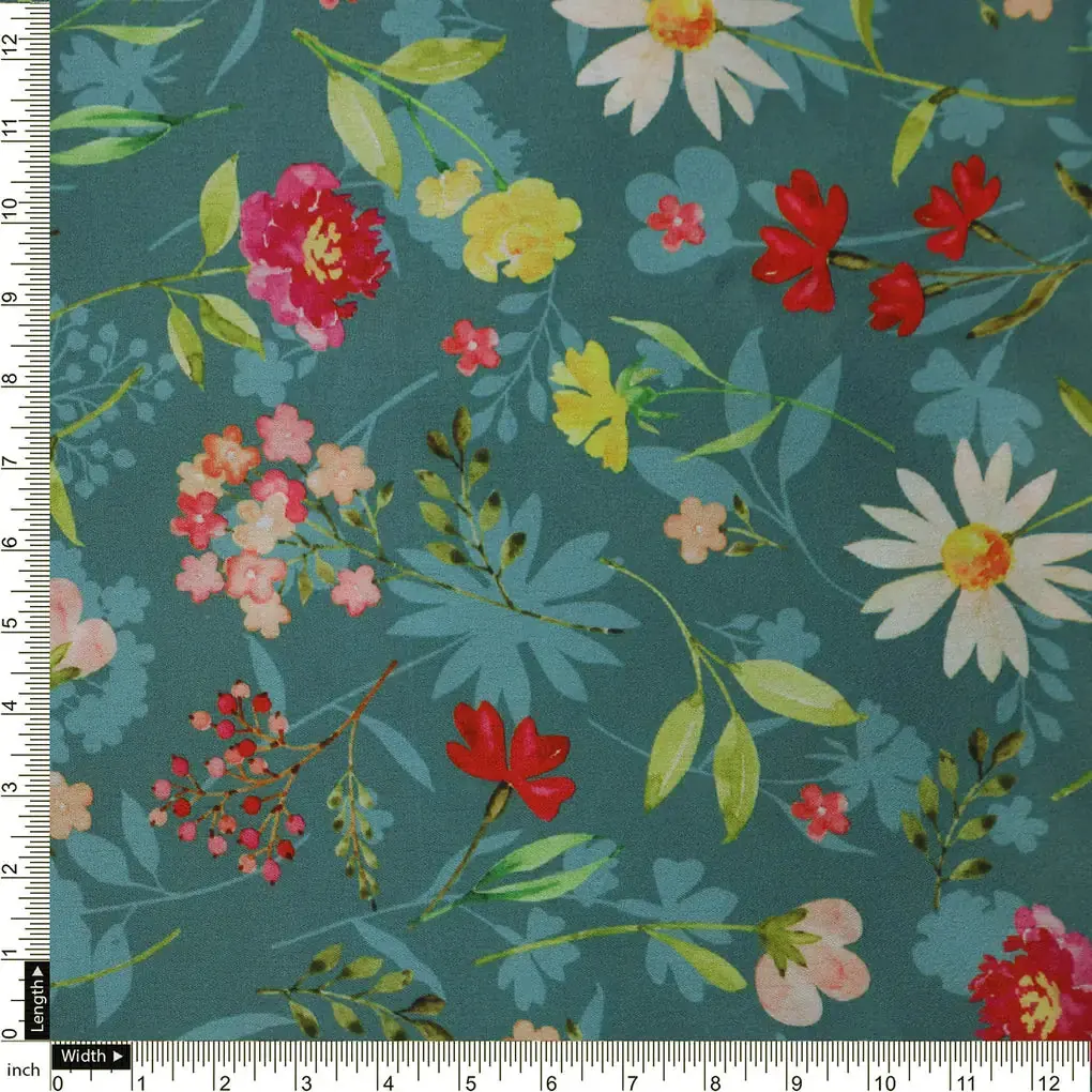 Blooming Garden Japan Satin Fabric - Image 4