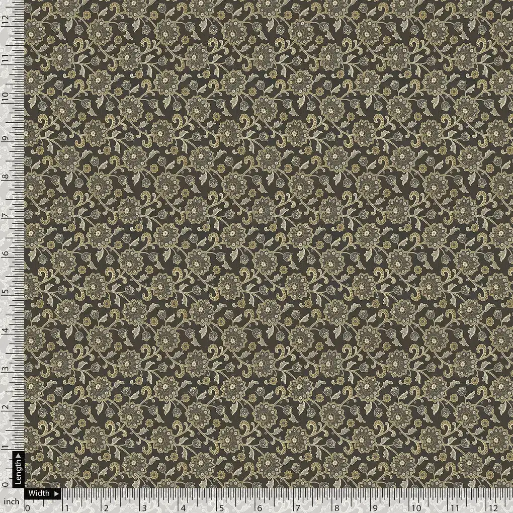 Blooming Liberty Many Kind Of Wild Flowers Digital Printed Fabric - Image 4