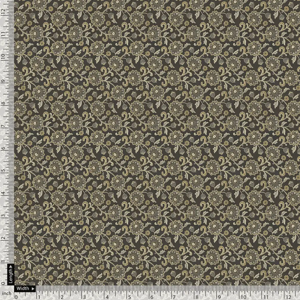 Blooming Liberty Many Kind Of Wild Flowers Digital Printed Fabric - Pure Cotton - Image 4