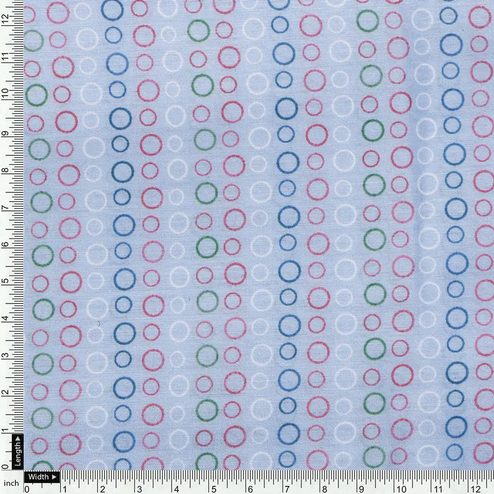 Blue Mul Cotton Printed Unstitched Fabric Set (5 Meter Set) - Image 6