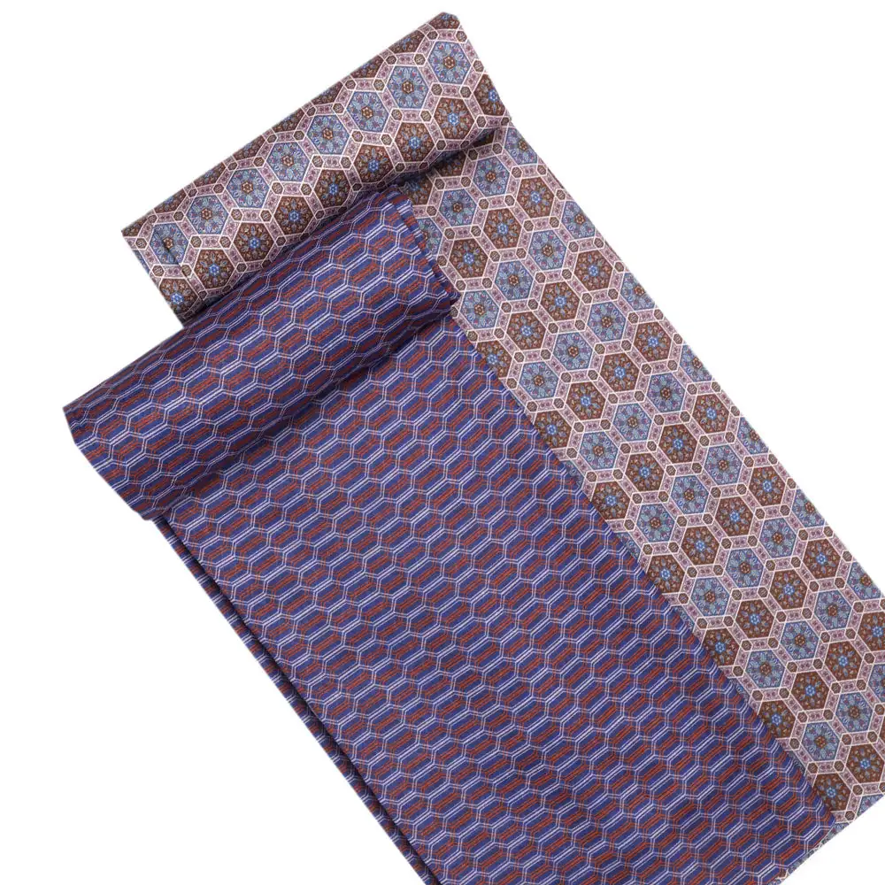 Blue Mul Cotton Printed Unstitched Fabric Set (5 Meter Set) - Image 4