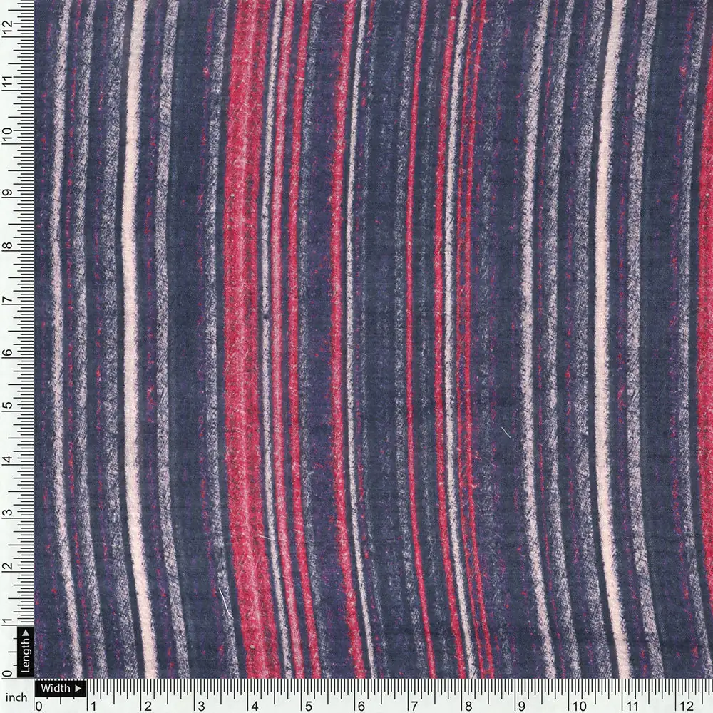 Blue Mul Cotton Printed Unstitched Fabric Set (5 Meter Set) - Image 6
