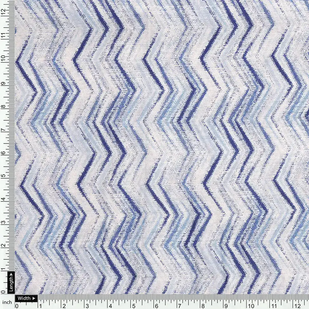 Blue Mul Cotton Printed Unstitched Fabric Set (5 Meter Set) - Image 6