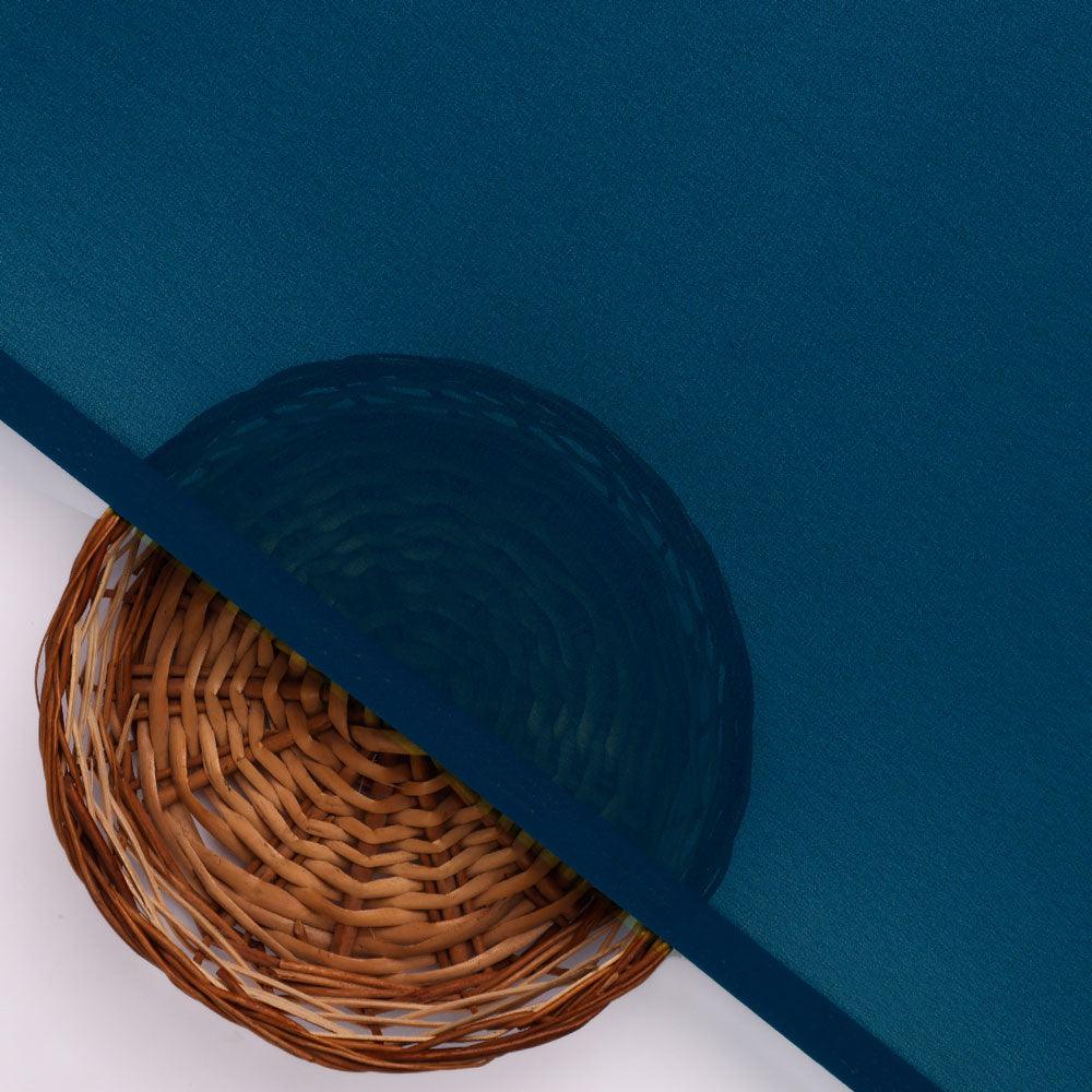 Blue Plain Georgette Solid Fabric - Image 2