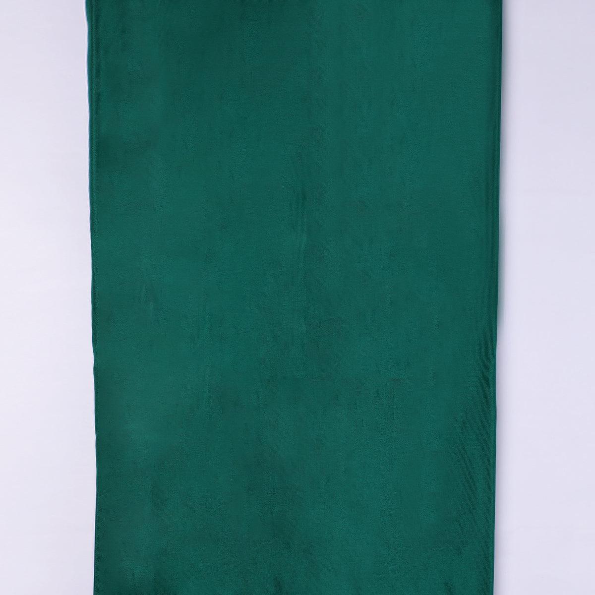 Bottel Green Colour Pure Upada Plain Dyed Fabric - Image 4