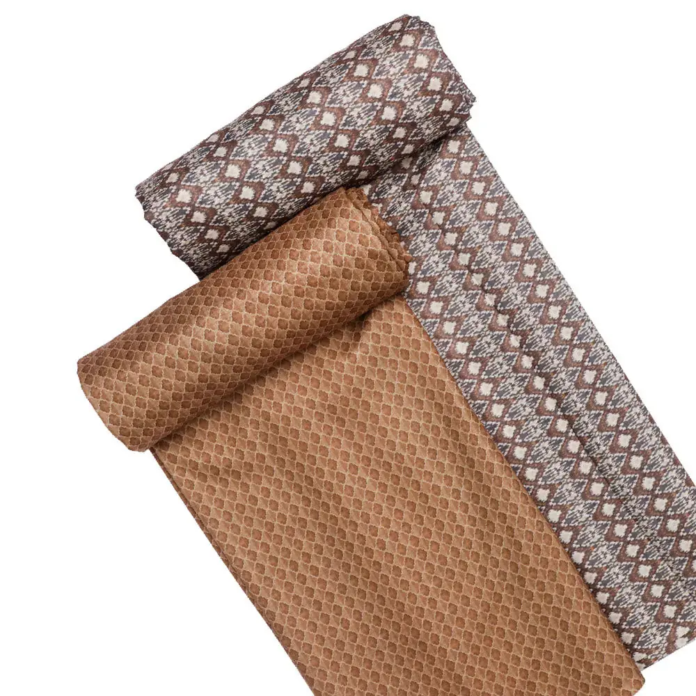 Brown Mul Cotton Printed Unstitched Fabric Set (5 Meter Set) - Image 4