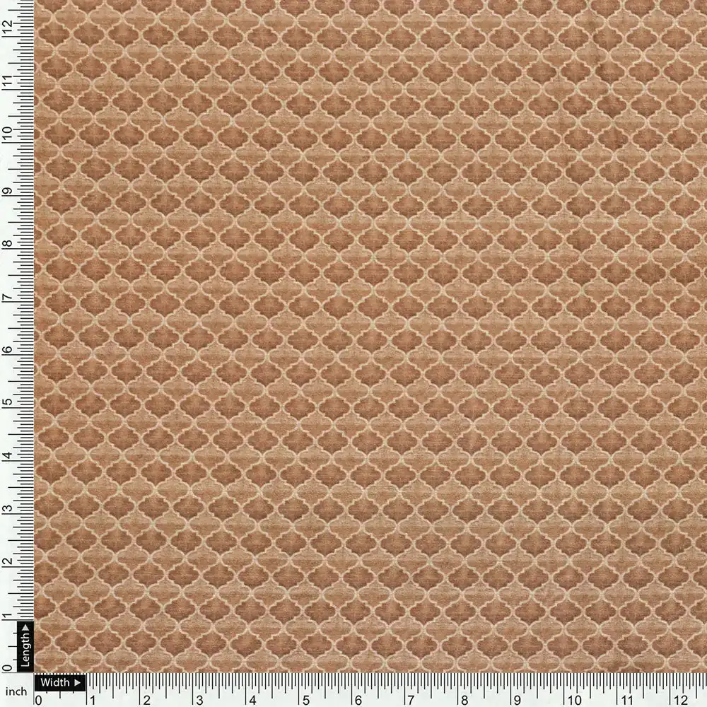 Brown Mul Cotton Printed Unstitched Fabric Set (5 Meter Set) - Image 6