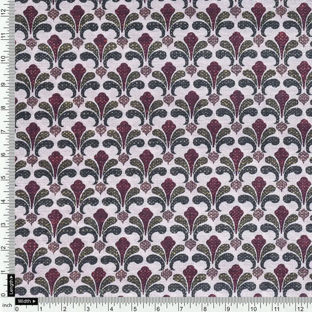 Brown Mul Cotton Printed Unstitched Fabric Set (5 Meter Set) - Image 5