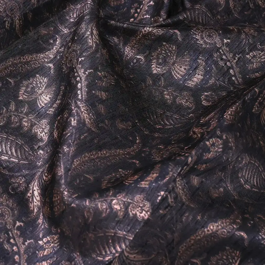 Brown Paisley Seamless Digital Printed Fabric - Image 3