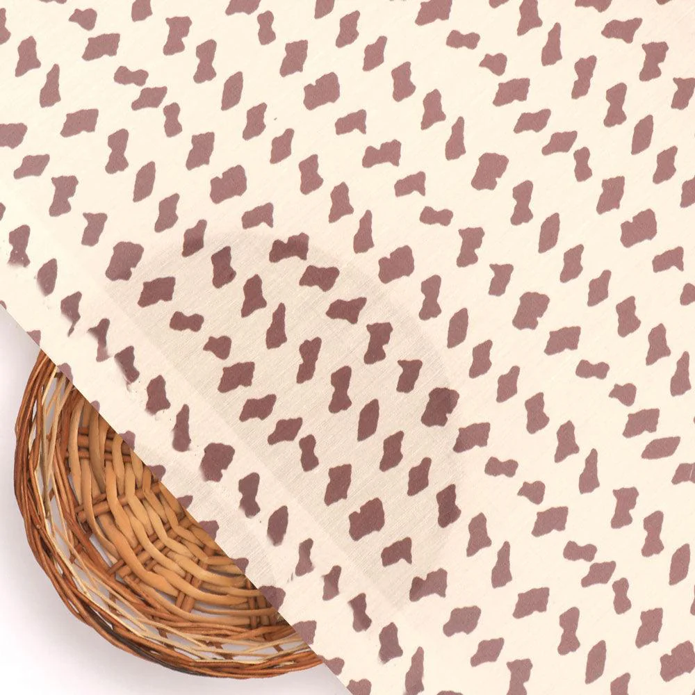 Brown Stones Digital Printed Fabric - Kora Silk - Image 2