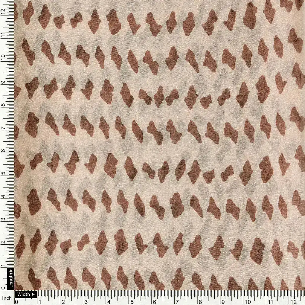 Brown Stones Digital Printed Fabric - Pure Chinon - Image 4