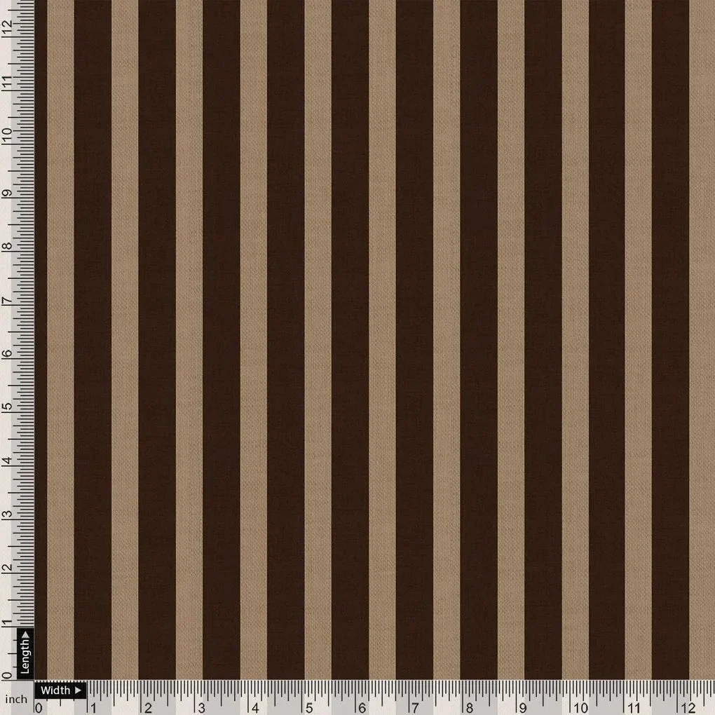 Brown Stripes Digital Printed Fabric - Image 4