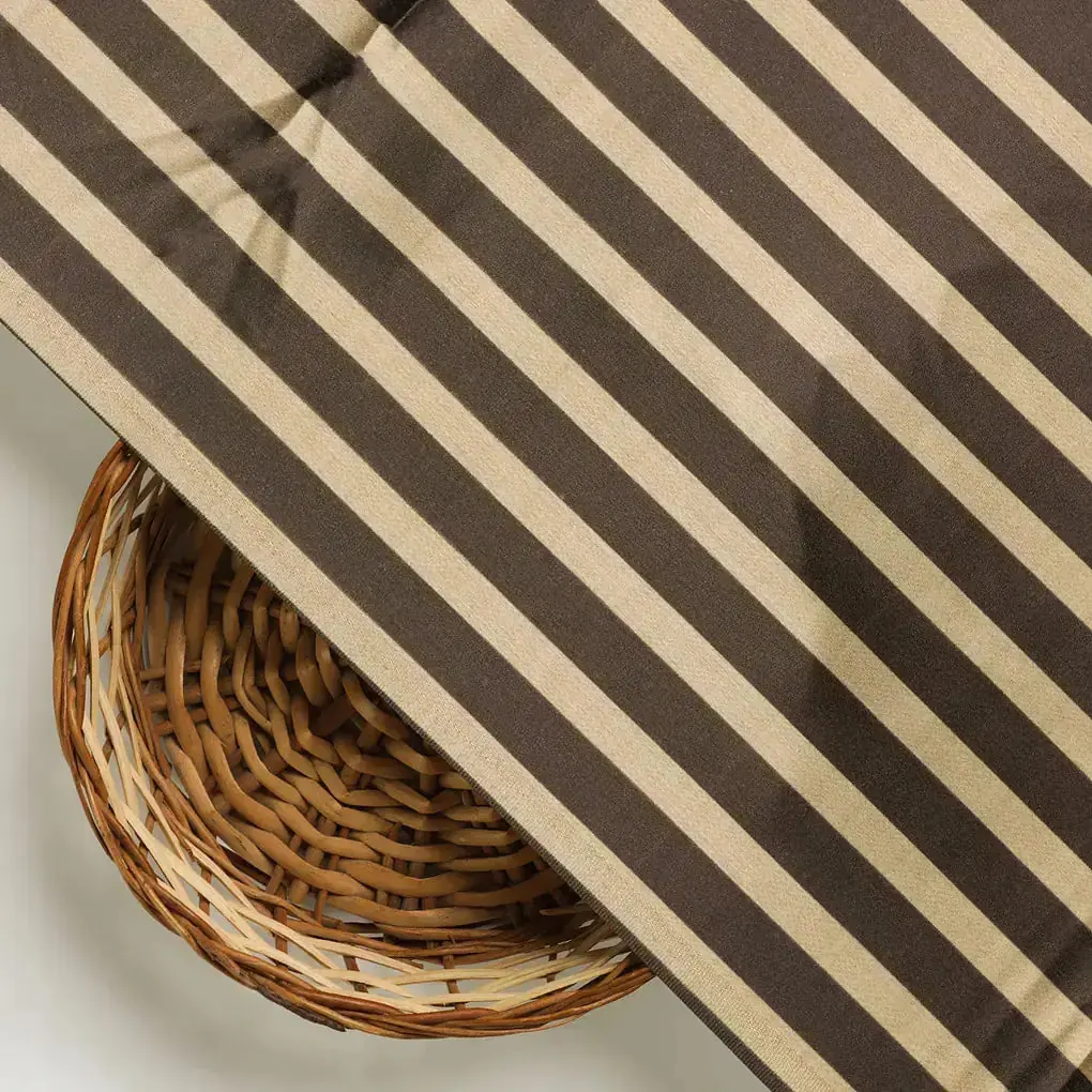 Brown Stripes Digital Printed Fabric - Japan Satin - Image 3