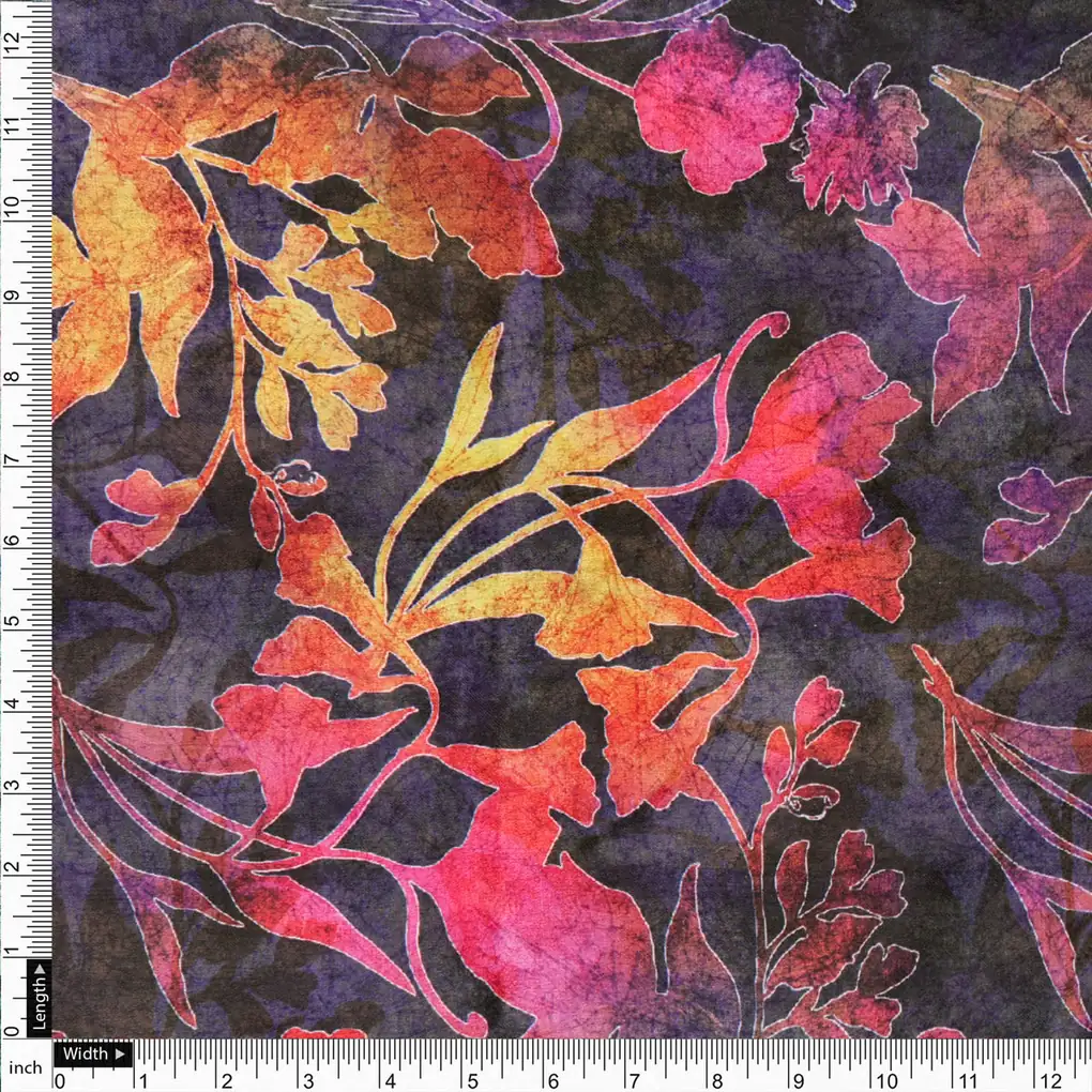 BSY Velvet Floral Print Fabric - Image 4