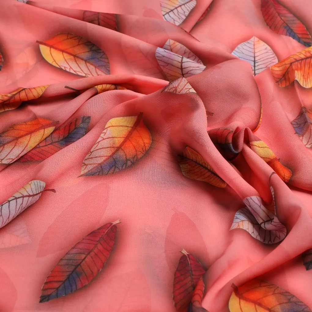 Candy Leaves Weightless Printed Fabric - Image 3